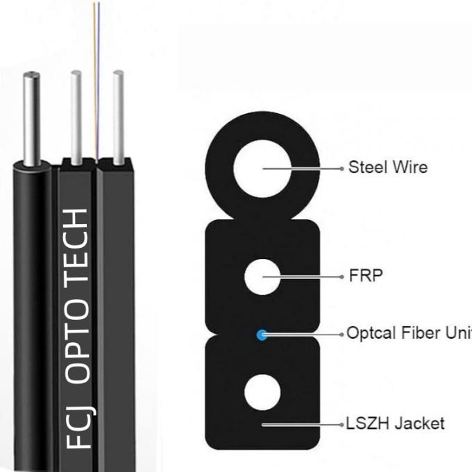 FTTH INDOOR OUTDOOR GJYXCH 光ファイバードロップケーブル FRP 1 2 4コア光ファイバーケーブル 4