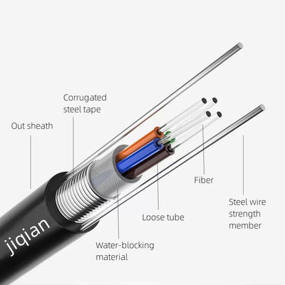 品質  Outdoor Aerial GYXTW Fiber Optic Cable Factory Direct 2 to 24 Core G652D Steel Armored 工場