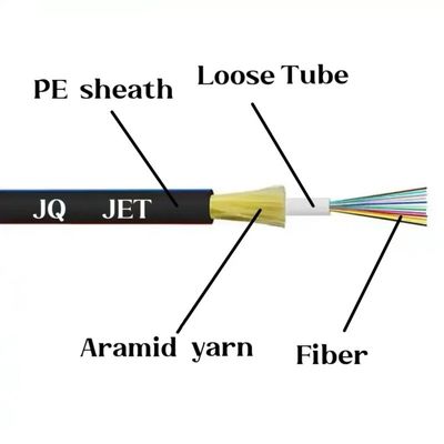 4 8 12 Core GYFXTH Unitube Glass Yarn Aramid yarn Non Metallic Optical Fiber Cable JET fibre optic cables