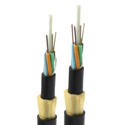 品質  Single Mode ADSS Fiber Cable G652D Double Sheath Long Span Aerial Network 工場