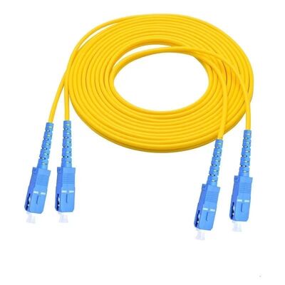 品質  OS2 SC to LC Duplex Single Mode 9 125 Optical Fiber Patch Cord 工場