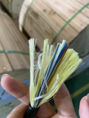 ADSSの光ファイバケーブル24F 100Mのスパンの空気の繊維光学ADSSケーブル