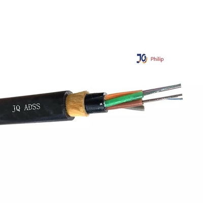 屋外の ADSS の緩い管 FRP 12 24 48 72 96 144 の中心の単一モード繊維ケーブル