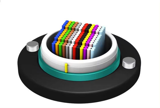 オーバーヘッド 652D 288コア HDPE 外着 光ファイバーリボンケーブル マルチチューブ ゲルで満たされた外用光ファイバーケーブル