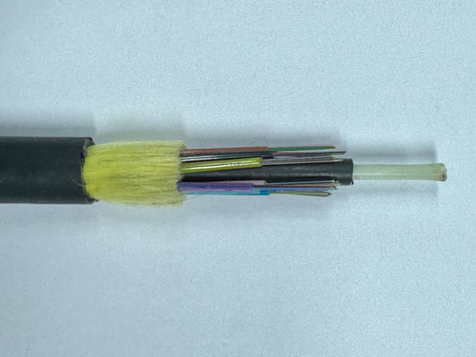 シングルモード 屋外光ファイバーケーブル G652D 空中ミニADSS用のシングルジャケット