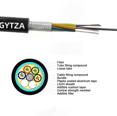 外装装甲型光ファイバーケーブル GYTZA 防火ジャケット LSZH 外蓋ケーブル