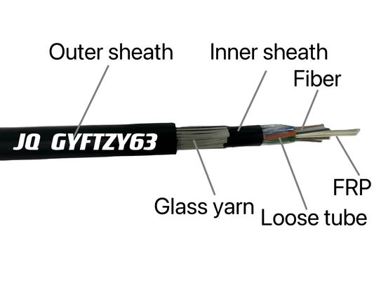 ネズミに耐える炎阻害剤 GYFTZY63 直接埋められた光ファイバーケーブル 高品質のガラス糸