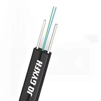 FTTH 室内ドロップ光ファイバーケーブル 1 2 4 コア G652D LSZH GJXFH 曲がり感のない光ファイバーケーブル