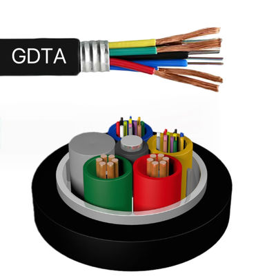 12 24コア 屋外光電気ハイブリッドファイバー電源ケーブル GDTA