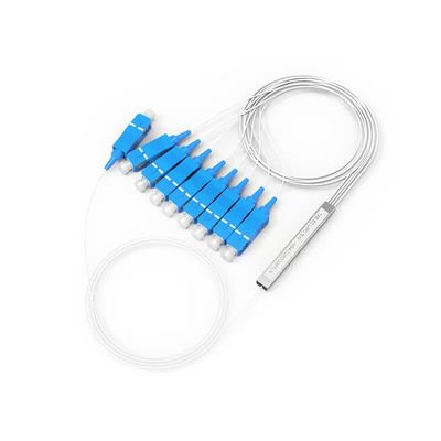 FTTH ミニ鋼管裸体PLCスプリッタ 1x2 1x4 1x8 1x16 光ファイバースプリッタ
