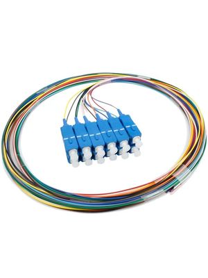 オプティカルファイバー・ピグテイル 12コアSC UPC 0.9mm マルチモード FTTH / FTTB データセンター用