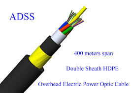 二重ジャケットADSS架空光ファイバーケーブル 全誘電自己支持型光ケーブル