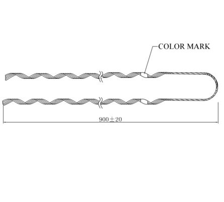 プレフォームド テンション クランプ ガイ ストライプ ADSS ケーブル アクセサリー デッドエンド ガイ グリップ