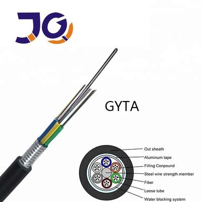 GYTA 装甲型光ファイバーケーブル 2 144 コア ストランディング ローズチューブ 直流埋葬管