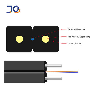 LSZHのジャケット2km/Drum FTTHの繊維光学のドロップ・ケーブルの製造業者