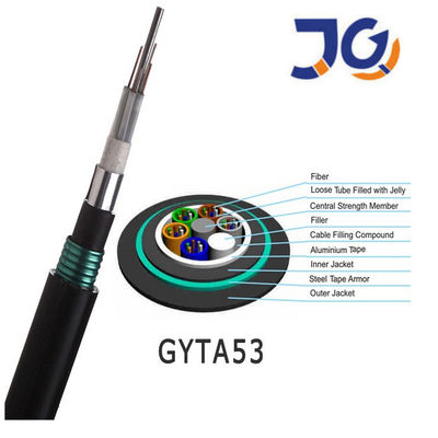 24の中心の二重装甲単一モードの光ファイバケーブルGyta53