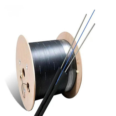 自己支持の屋外の屋内鋼鉄メッセンジャー ワイヤーFRP G657A FTTH低下Fibra Optica 1 2 4つの中心の光ファイバケーブル