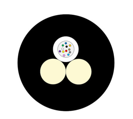 FTTH 12の中心ADSSの低下の光ファイバケーブルの座礁させた緩い管