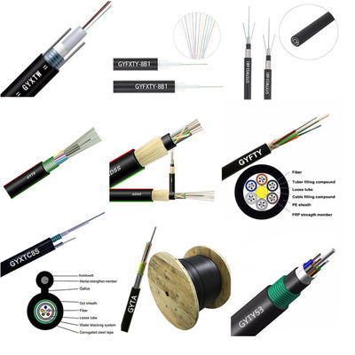 光ファイバーの12の中心Gytc8sは8電気ケーブルを計算する