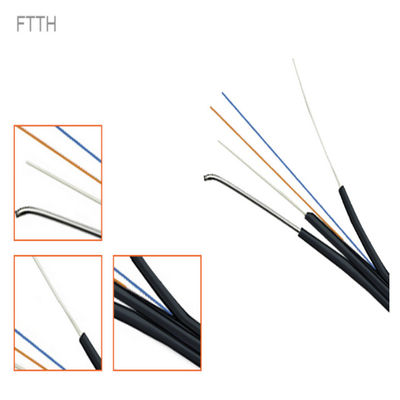 250um Color Coating G652D 2 Cores Ftth Fiber Optic Drop Cable FRP Reinforced For Outdoor