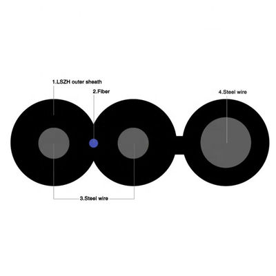 YOFC Frp G657a FTTHの繊維光学のドロップ・ケーブル4の中心