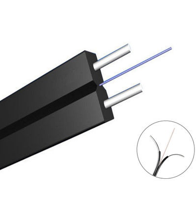 1F FTTH鋼線のメッセンジャーが付いている自己支持のLszhのドロップ・ケーブル