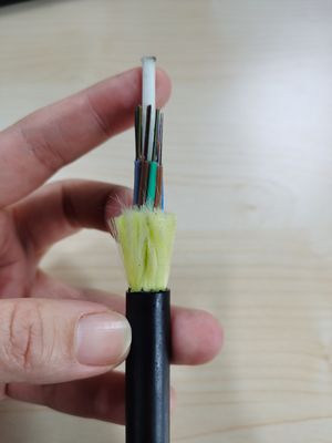 頭上式の単一のジャケットすべての誘電性の自己支持ADSSのスパン200m 12 48の中心のFibraの24の光ケーブル
